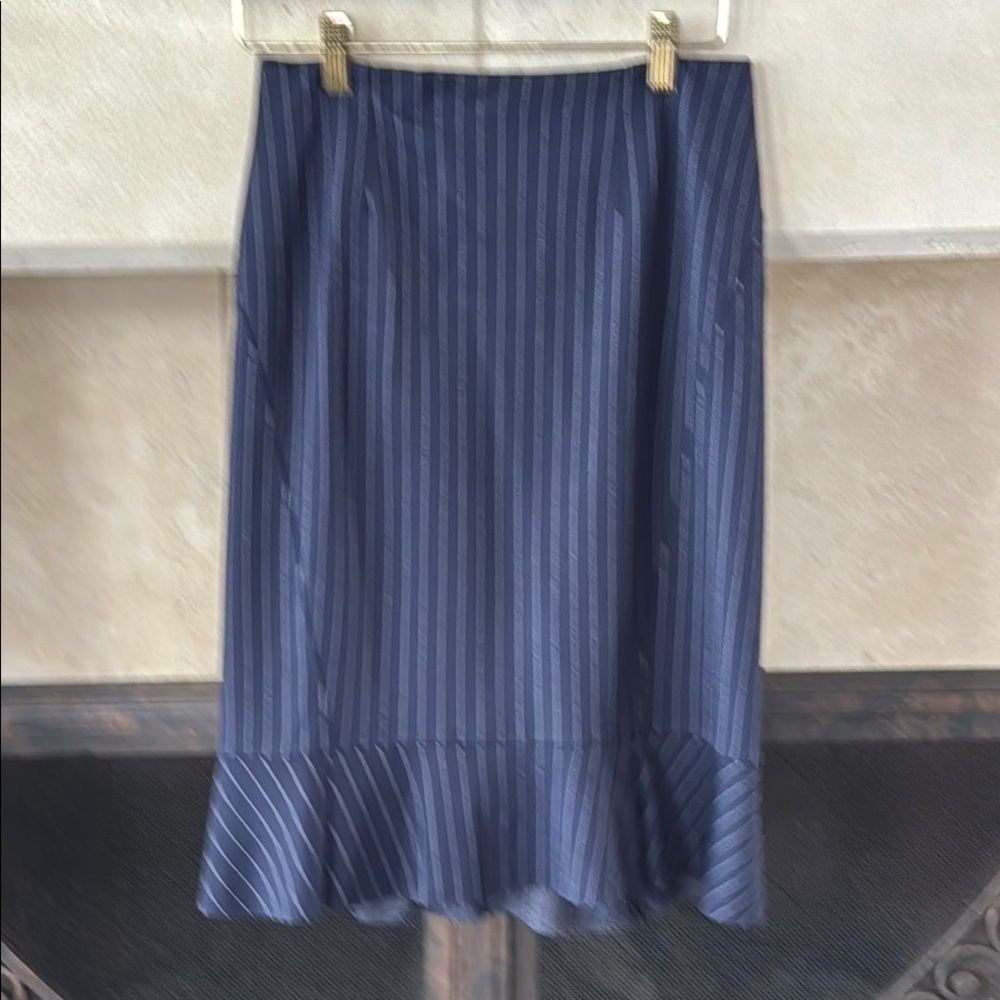 WHBM Blue Midi Pencil Skirt